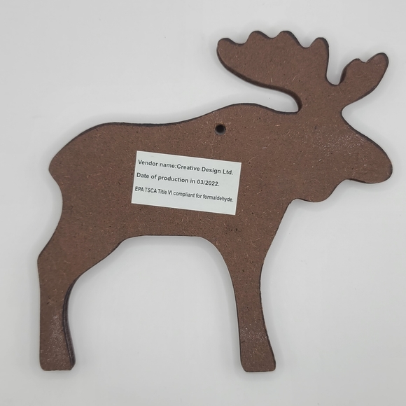 Hanging moose with forest scene decor / Ornament Cabin Rustic - Picture 3 of 6